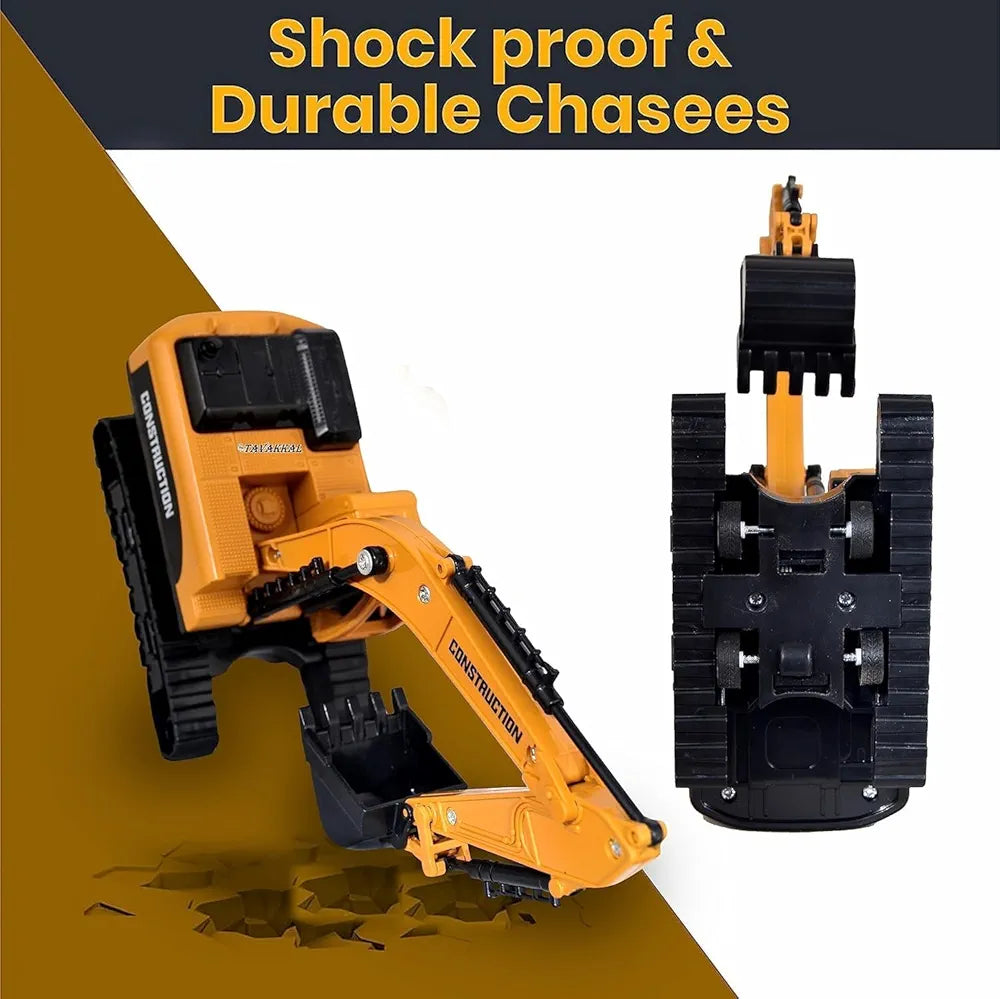 Coelon Truck Toys Crane Toy Diecast Truck for Kids with Friction, Lights and Sounds Alloy Construction Vehicle Toy