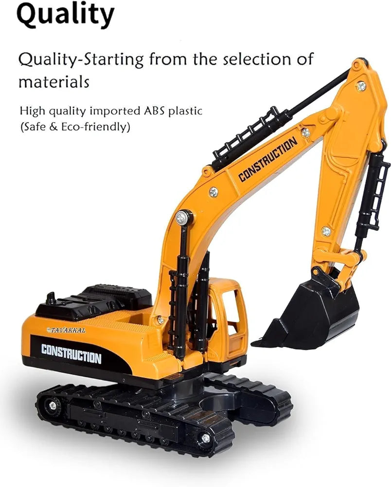 Coelon Truck Toys Crane Toy Diecast Truck for Kids with Friction, Lights and Sounds Alloy Construction Vehicle Toy