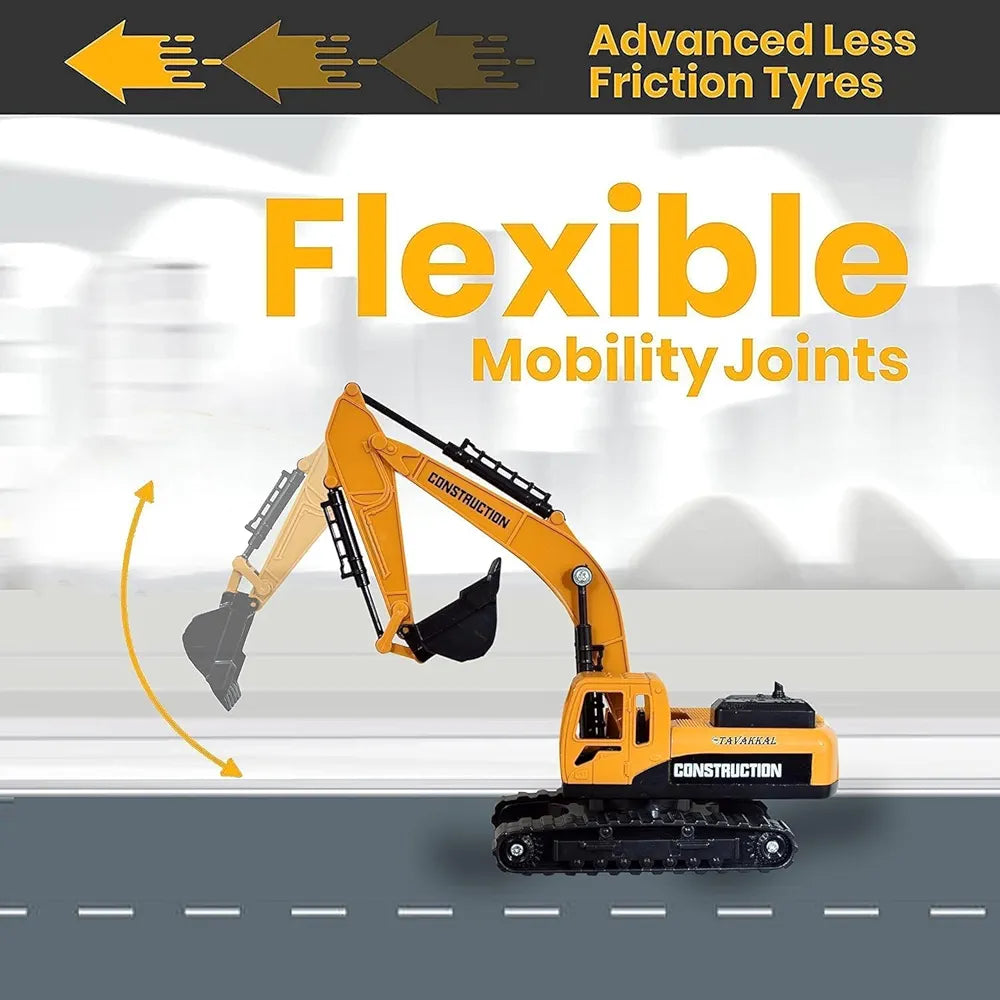 Coelon Truck Toys Crane Toy Diecast Truck for Kids with Friction, Lights and Sounds Alloy Construction Vehicle Toy